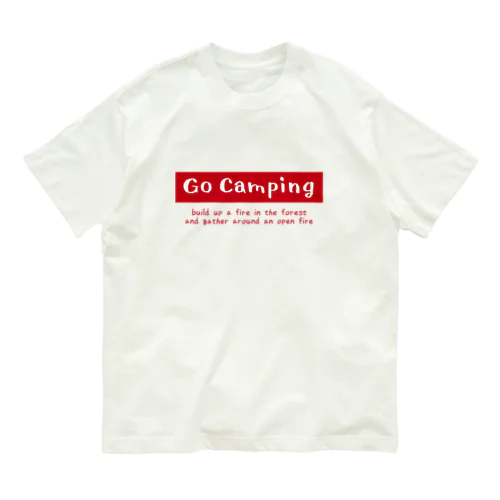 Go Camping（red） オーガニックコットンTシャツ