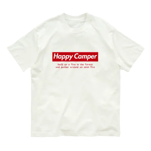 Happy Camper（red） オーガニックコットンTシャツ