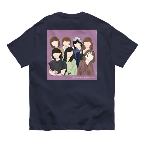 Jimoto  friends Tシャツ 両面ver. オーガニックコットンTシャツ