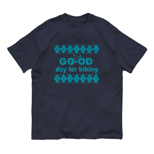 チャリロゴアーガイル(mint) Organic Cotton T-Shirt