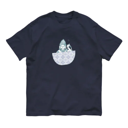 携帯天女_ブルー系 Organic Cotton T-Shirt