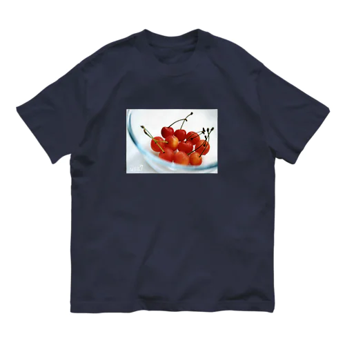 さくらんぼ-01 オーガニックコットンTシャツ