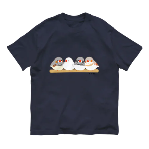 キンカチョウ（枠付き） Organic Cotton T-Shirt