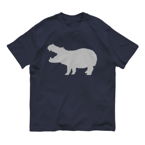 カバ_GRAY オーガニックコットンTシャツ