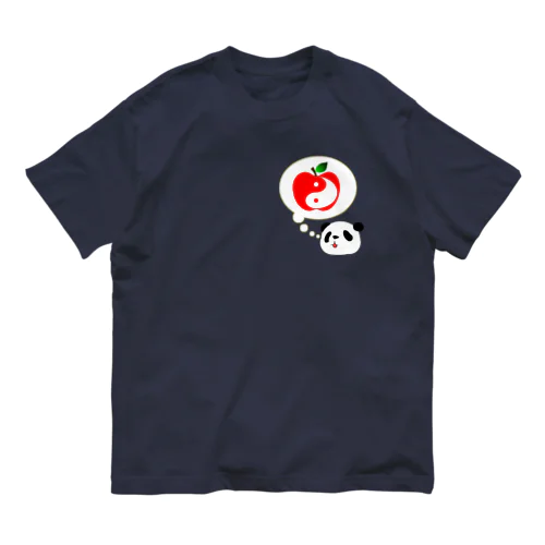 パンダとタイチーアップル Organic Cotton T-Shirt