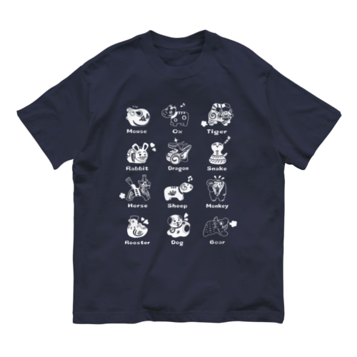 The Zodiac of Fukushima(白抜き) Organic Cotton T-Shirt