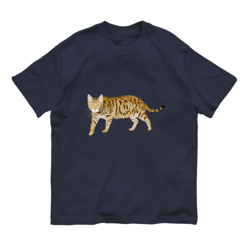虎 猫 トイガー オーガニックコットンTシャツ