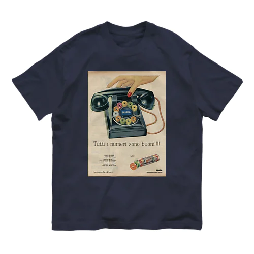 イタリア　電話ドロップ飴 オーガニックコットンTシャツ