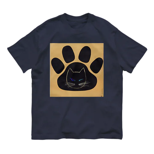 チェコ　足跡ウィンクねこ Organic Cotton T-Shirt