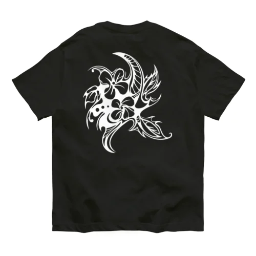 トライバル【花】 オーガニックコットンTシャツ