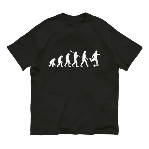 進化論Tシャツ【サッカー】 オーガニックコットンTシャツ