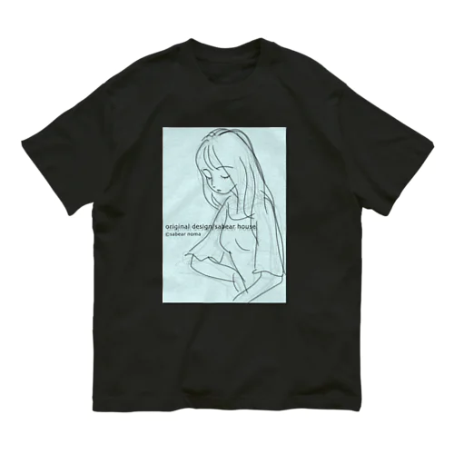 rough drawing girl-1_ウェア オーガニックコットンTシャツ