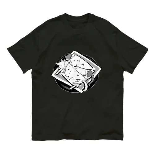 白黒トルティーヤ猫サンド Organic Cotton T-Shirt