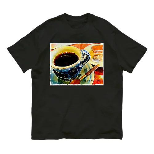 COFFEE and CAKE(アプリ加工) Organic Cotton T-Shirt