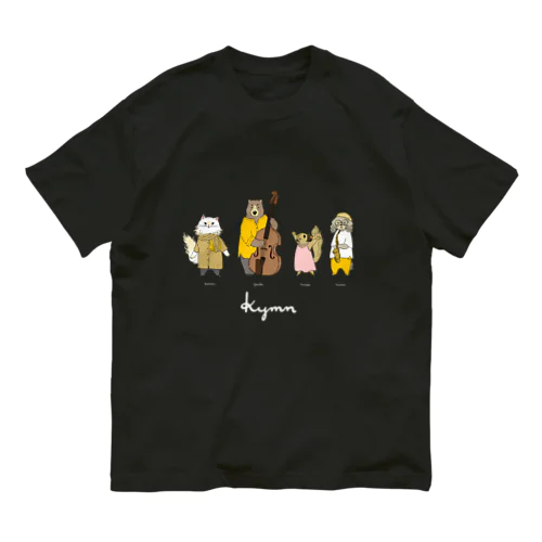 ぱやぱやkymnカラー：ﾊﾟｰﾌﾟﾙﾈｲﾋﾞｰ/ｽﾐｸﾛ オーガニックコットンTシャツ