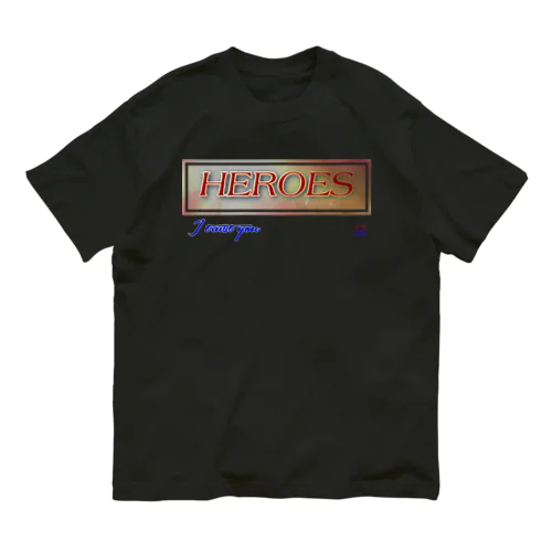 貓羽ちゃんT HEROES ① 選べる4色 オーガニックコットンTシャツ