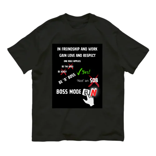 BOSS mode ON オーガニックコットンTシャツ