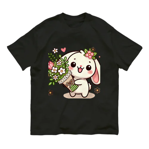 ブーケラビット オーガニックコットンTシャツ