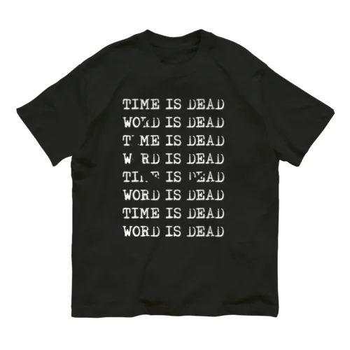 TIME IS DEAD（三日月） オーガニックコットンTシャツ