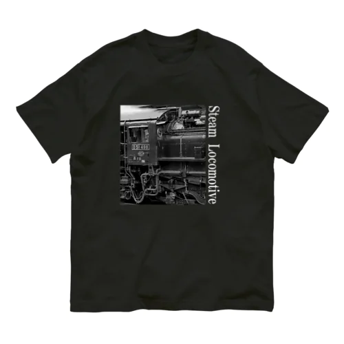 D51498 運転席周辺 白いレタリング （モノクロフォト） Organic Cotton T-Shirt