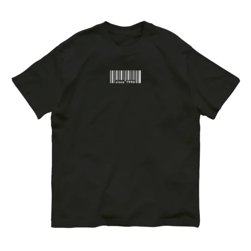 バーコード_since1990 オーガニックコットンTシャツ