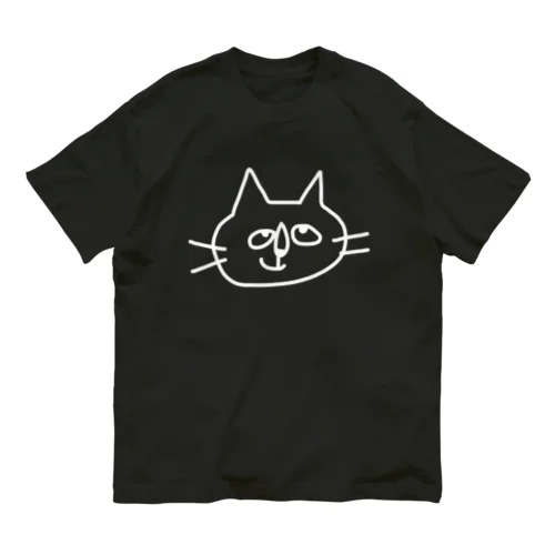 なんか思いついちゃった猫 ホワイト Organic Cotton T-Shirt