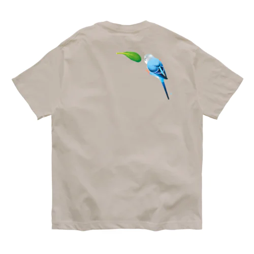 背中インコ 青 ・ 影なし Organic Cotton T-Shirt