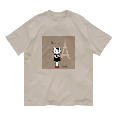 にゃんくしー in フランス シックバージョン Organic Cotton T-Shirt