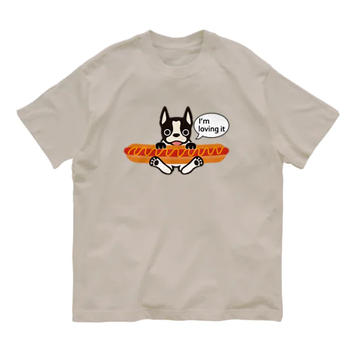 ホットドッグテリア オーガニックコットンTシャツ