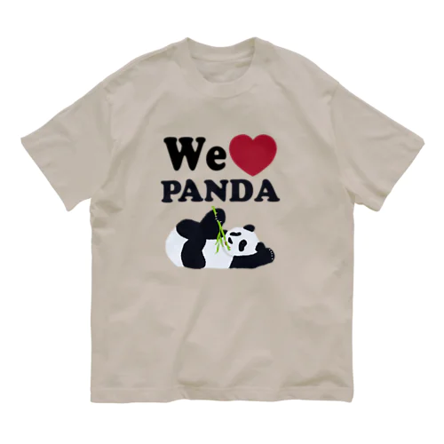 we love パンダ Organic Cotton T-Shirt