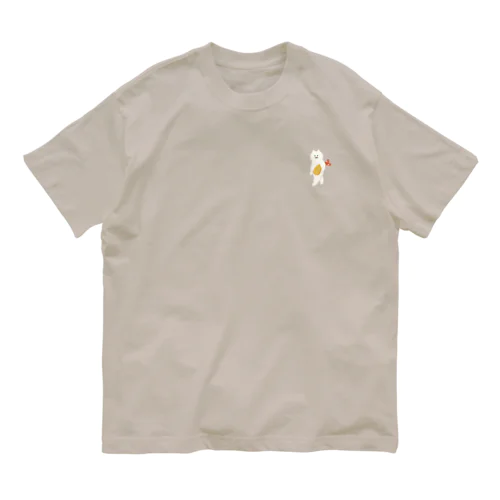 【小】エビフライをさわやかに運ぶねこ Organic Cotton T-Shirt
