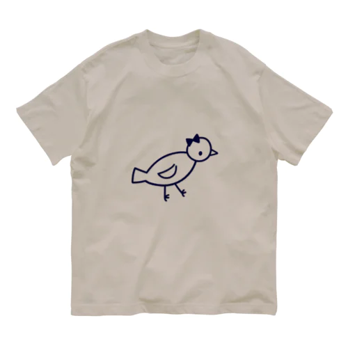 とり 紺 Organic Cotton T-Shirt