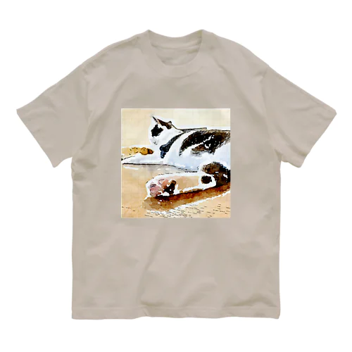 横たわる肉球 Organic Cotton T-Shirt