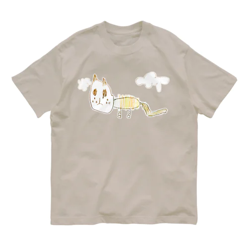 おそうのネコちゃん　WH オーガニックコットンTシャツ