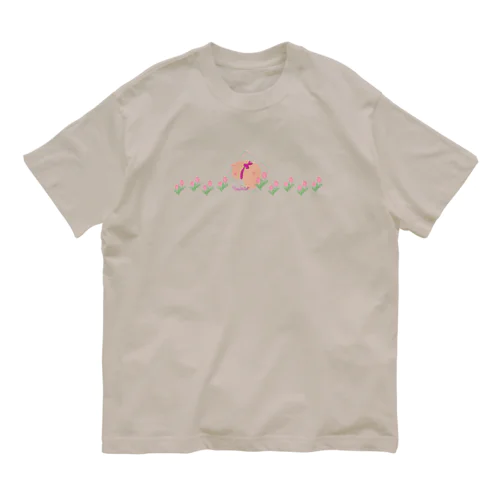 テレぶたチューリップ畑 Organic Cotton T-Shirt