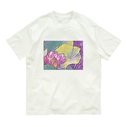 清らかな心・蓮の花 オーガニックコットンTシャツ