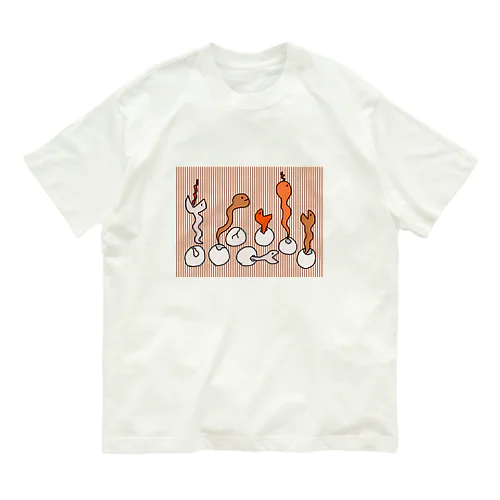 へび、産まれまくる オーガニックコットンTシャツ