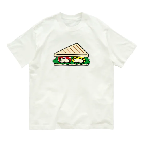 ハムキノコチーズサンド オーガニックコットンTシャツ