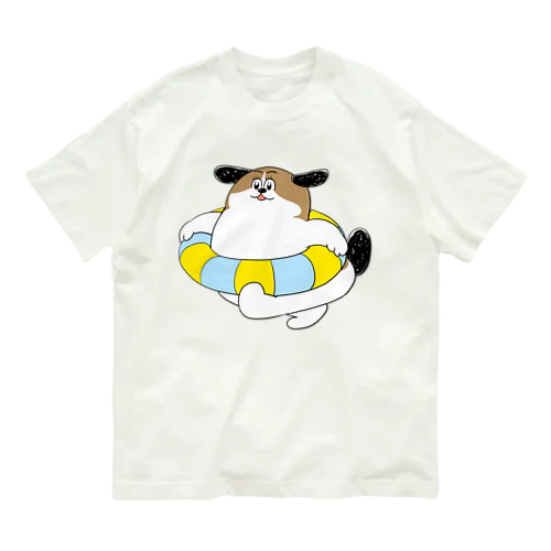 もじゃまるうきわ Organic Cotton T-Shirt