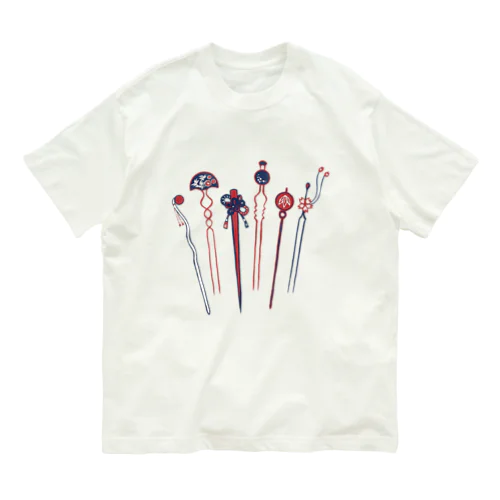 【日本レトロ#04】かんざし Organic Cotton T-Shirt