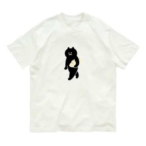 【中】餃子をMacBookのように運ぶねこ Organic Cotton T-Shirt