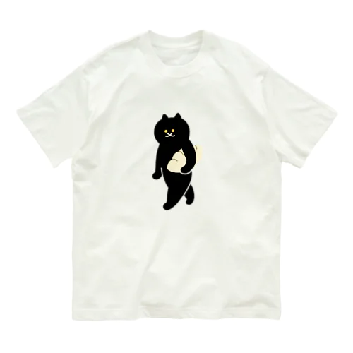 【大】餃子をMacBookのように運ぶねこ Organic Cotton T-Shirt