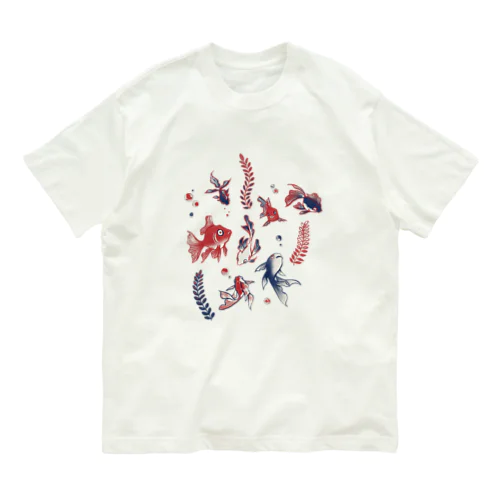 【日本レトロ#27】金魚 オーガニックコットンTシャツ
