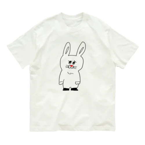 うったえるウサギ オーガニックコットンTシャツ