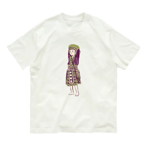 【タイの人々】モン族の女の子 オーガニックコットンTシャツ