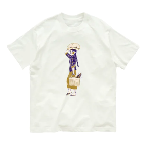 【ミャンマーの人々】マーケットの女性 Organic Cotton T-Shirt