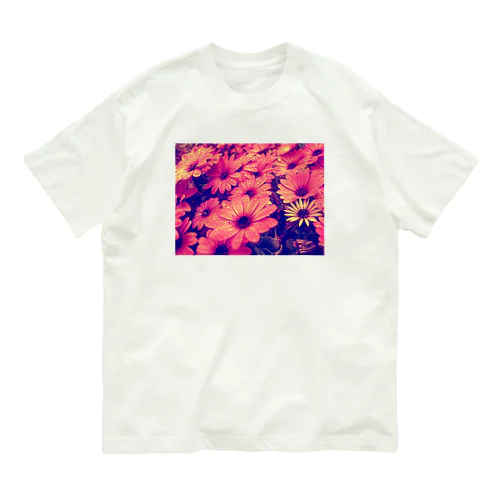 水滴つややくお花 オーガニックコットンTシャツ