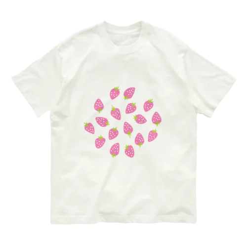 いちご ピンク Organic Cotton T-Shirt