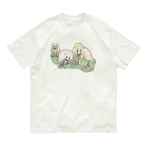 アナグマさん５ オーガニックコットンTシャツ