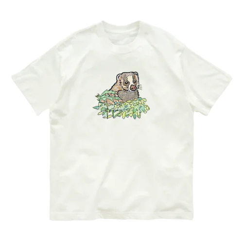 アナグマさん３ オーガニックコットンTシャツ